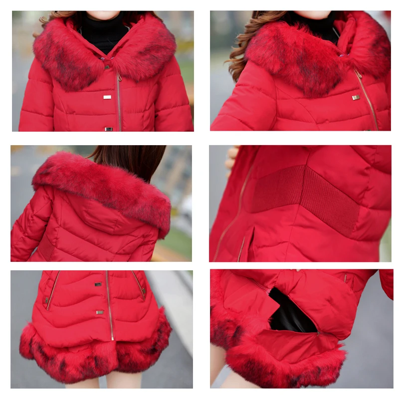 Nice Winter New Women Coat Hem Detachable Fur Slim Cotton Padded Jacket Parkas Female Thicken Warm Hooded Outerwear Plus Size
Nice Winter New Women Coat Hem Detachable Fur Slim Cotton Padded Jacket Parkas Female Thicken Warm Hooded Outerwear Plus Size
