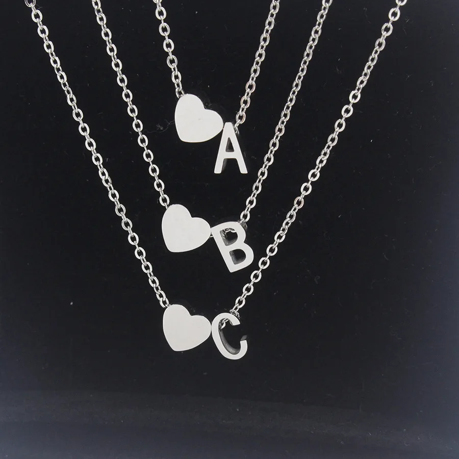 3UMeter 2019 New stainless steel necklace for women Heart 26 letters necklace Name Jewelry accessories gift for girlfriend
3UMeter 2019 New stainless steel necklace for women Heart 26 letters necklace Name Jewelry accessories gift for girlfriend