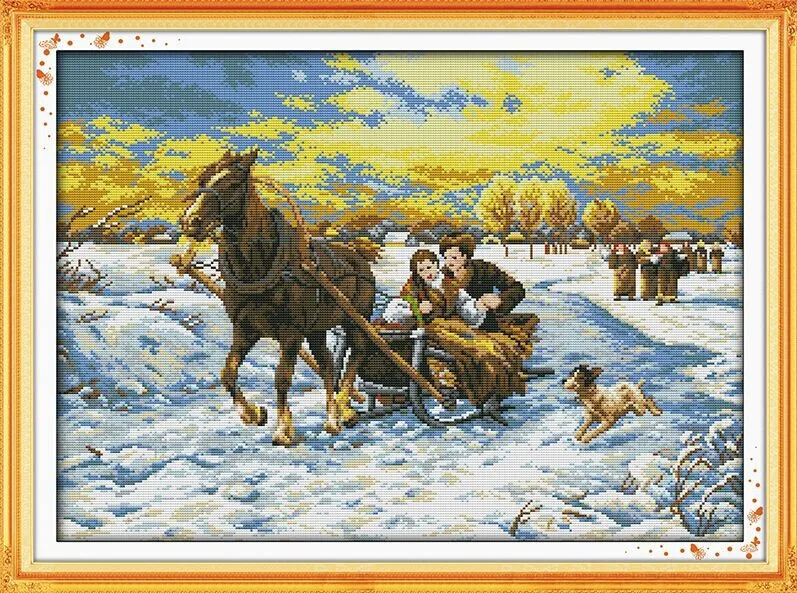 Marry Snowy Horse People Needlework,Cross-stitch Kits,For Embroidery,Printed Patterns Counted Cross-Stitching,DIY Handmade
Marry Snowy Horse People Needlework,Cross-stitch Kits,For Embroidery,Printed Patterns Counted Cross-Stitching,DIY Handmade