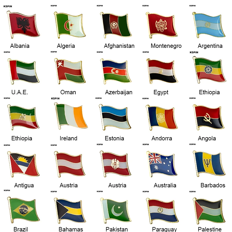 Country Flag Badge Flag Brooch National Flag Lapel Pin International Travel Pins Collections
Country Flag Badge Flag Brooch National Flag Lapel Pin International Travel Pins Collections