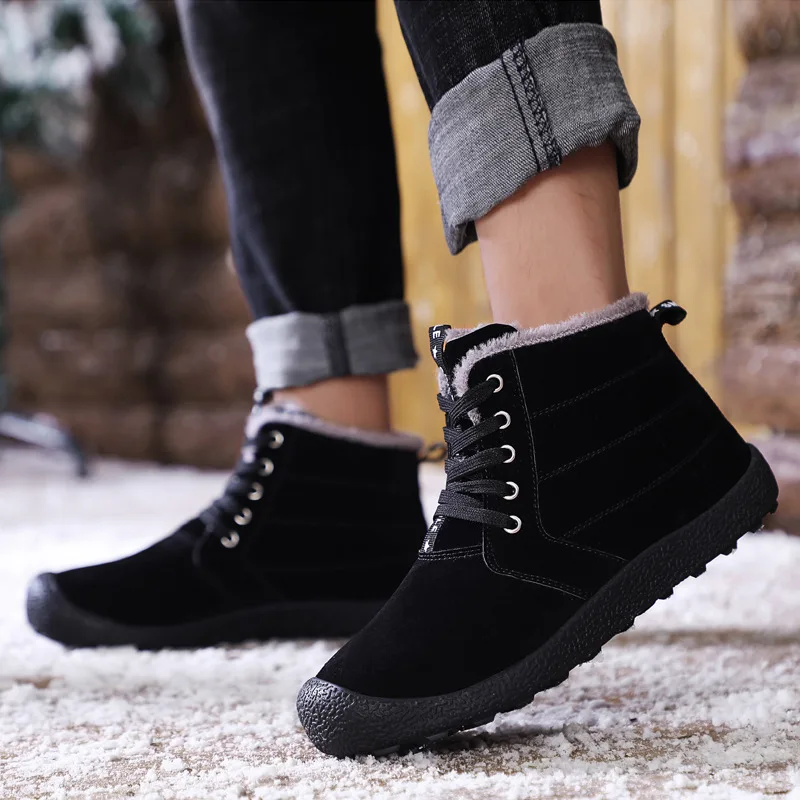 AKZ 2018 New Arrival Men's Ankle Boots Winter Warm Snow boots Cow suede Breathable Male Work boots Man Flats shoes Comfortable
AKZ 2018 New Arrival Men's Ankle Boots Winter Warm Snow boots Cow suede Breathable Male Work boots Man Flats shoes Comfortable