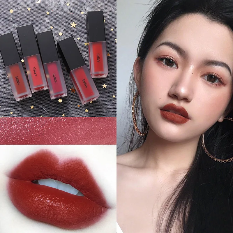 Asian Style lip gloss Moistur Make up long lasting Matte Flat Finish Pigment Gloss Super Nice labiales matte larga duracion
Asian Style lip gloss Moistur Make up long lasting Matte Flat Finish Pigment Gloss Super Nice labiales matte larga duracion