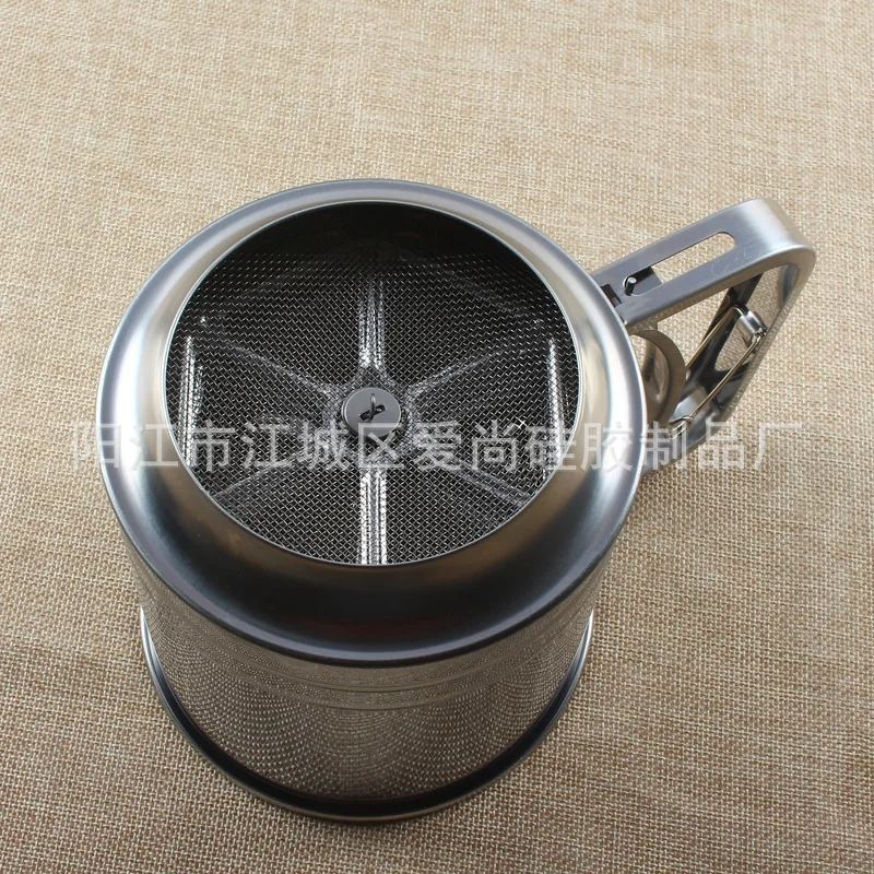 1PCS stainless steel flour sieve double semi-automatic hand-held flour sieve filter cake tools
1PCS stainless steel flour sieve double semi-automatic hand-held flour sieve filter cake tools