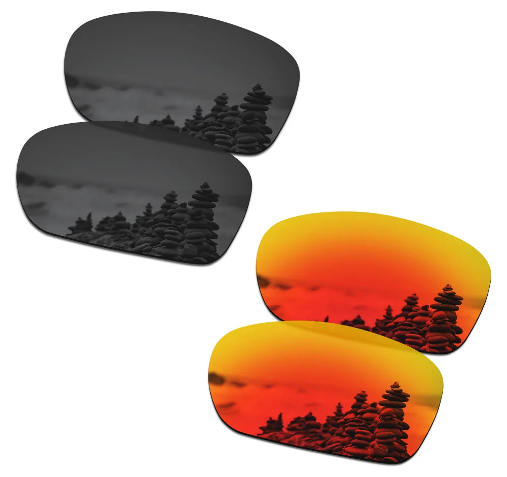 SmartVLT 2 Pairs Polarized Sunglasses Replacement Lenses for Oakley Dispute Stealth Black and Fire Red
SmartVLT 2 Pairs Polarized Sunglasses Replacement Lenses for Oakley Dispute Stealth Black and Fire Red