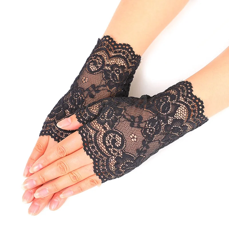Fashion Long Fingerless Women's Sexy Lace Gloves White Black Floral Half Finger Fishnet Gloves Ladies Mesh Mitten Gants Femme
Fashion Long Fingerless Women's Sexy Lace Gloves White Black Floral Half Finger Fishnet Gloves Ladies Mesh Mitten Gants Femme