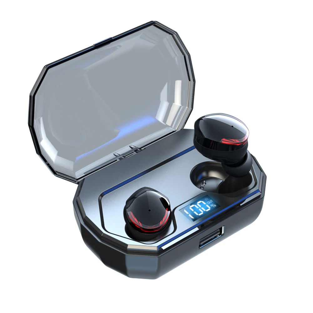 TWS Беспроводная bluetooth-гарнитура 5 0 цифровой дисплей с HiFi базой автоматическая