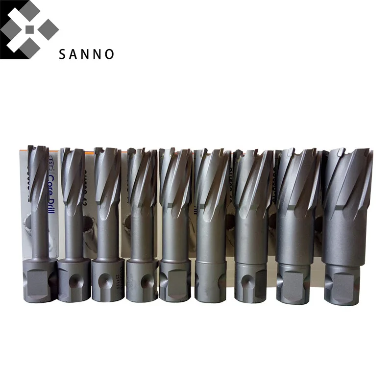 T.C.T. annular cutter drill bit D13x35mm / D15X35mm cutting deep 35mm core drills hollow drilling tool for metal processing
T.C.T. annular cutter drill bit D13x35mm / D15X35mm cutting deep 35mm core drills hollow drilling tool for metal processing