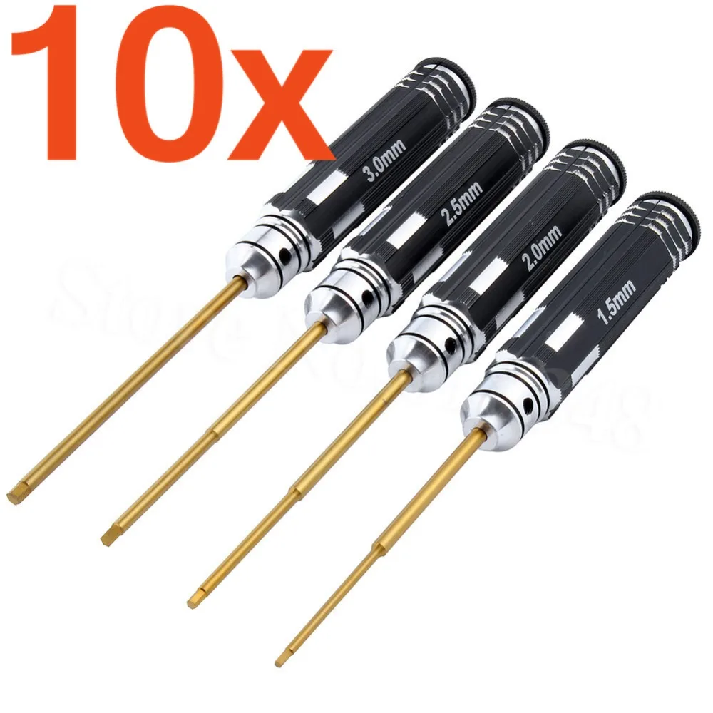 10Sets 4pcs/Set Titanium Steel 1.5mm 2.0mm 2.5mm 3.0mm Hexangular Screwdriver Kit Repair Tools For RC Car Quadcopter Drone Plane
10Sets 4pcs/Set Titanium Steel 1.5mm 2.0mm 2.5mm 3.0mm Hexangular Screwdriver Kit Repair Tools For RC Car Quadcopter Drone Plane