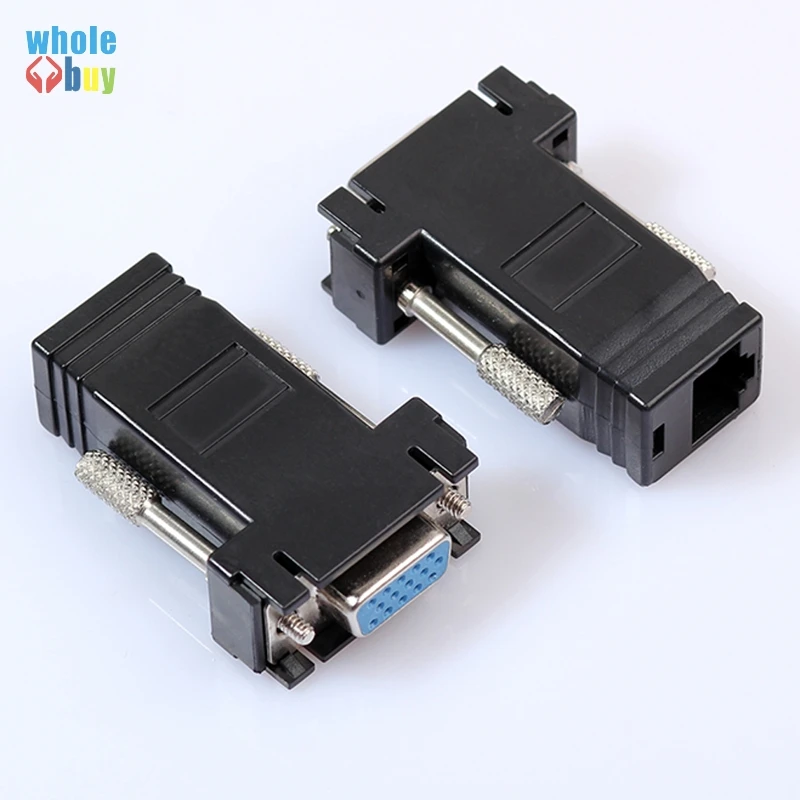 100pcs/lot VGA Extender Adapter Female To Lan Cat5 Cat5e/6 RJ45 Ethernet Female Adapter Connects VGA Female To RJ45 Female Black
100pcs/lot VGA Extender Adapter Female To Lan Cat5 Cat5e/6 RJ45 Ethernet Female Adapter Connects VGA Female To RJ45 Female Black