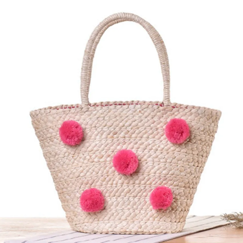 New shoulder straw bag national wind wool ball leisure beach bag summer leisure travel vacation woven bag
New shoulder straw bag national wind wool ball leisure beach bag summer leisure travel vacation woven bag