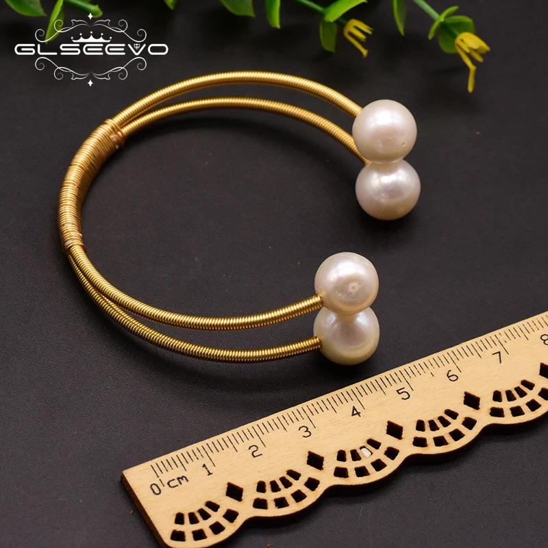 GLSEEVO Original Natural Fresh Water Pearl Double Layer Bangle For Women Wedding Gifts Bracelet Luxury Handmade Jewelry GB0150
GLSEEVO Original Natural Fresh Water Pearl Double Layer Bangle For Women Wedding Gifts Bracelet Luxury Handmade Jewelry GB0150