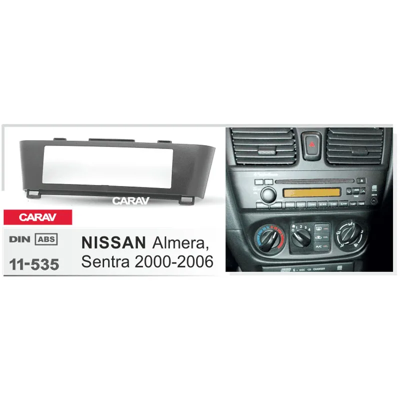 CARAV 11 535 1 Din Радио панель для NISSAN Almera Sentra 2000 2006 DVD стерео тире крепление|panel radio|panel