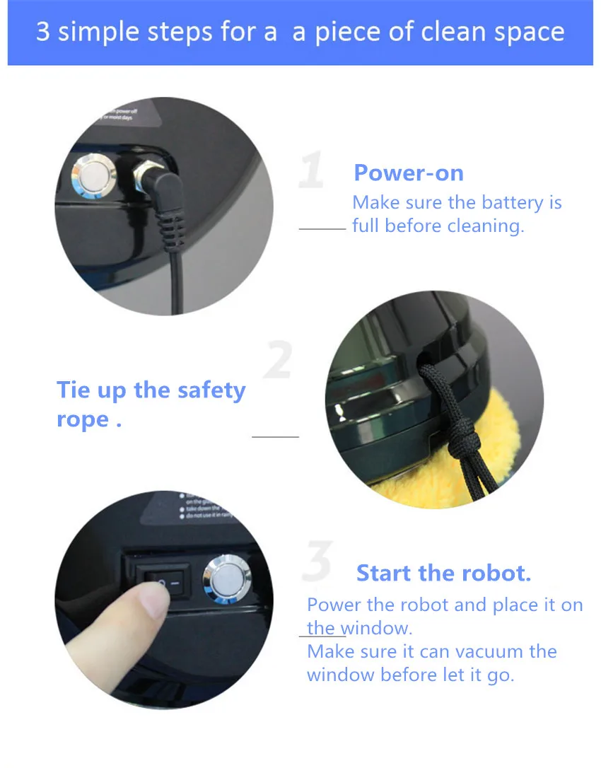 COP ROSE Window Cleaning Robot X5, Magnetic Vacuum Cleaner, Anti-falling,Remote Control, Auto Glass Washing, 3 Working Modes
COP ROSE Window Cleaning Robot X5, Magnetic Vacuum Cleaner, Anti-falling,Remote Control, Auto Glass Washing, 3 Working Modes