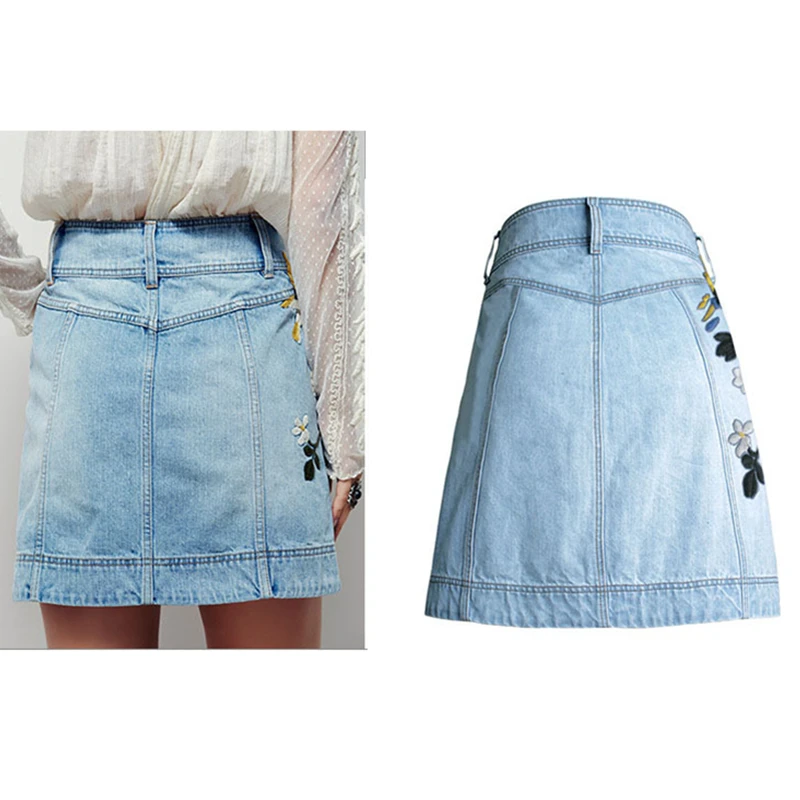 New Fashion Summer woman skirt Embroidery denim skirts A-Line mini skirt jeans skirts women
New Fashion Summer woman skirt Embroidery denim skirts A-Line mini skirt jeans skirts women