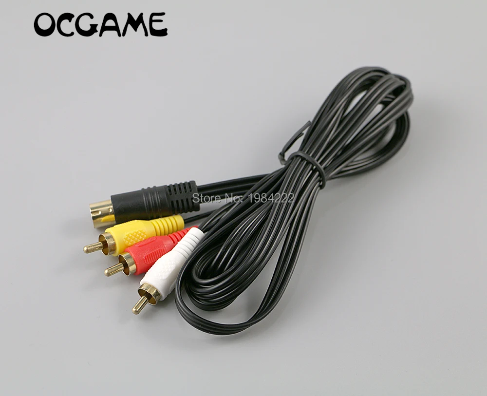 

OCGAME высококачественный позолоченный Аудио Видео AV Кабель 1,8 м 6 футов для SEGA Saturn SS консоли системы 20 шт./лот