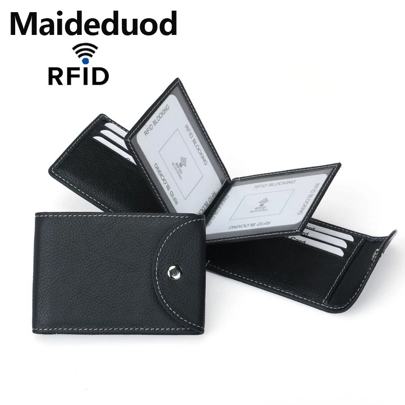Держатель для кредитных карт Maideduod из натуральной кожи, Модный кошелек унисекс с застежкой и блокировкой для удостоверения личности
Держатель для кредитных карт Maideduod из натуральной кожи, Модный кошелек унисекс с застежкой и блокировкой для удостоверения личности