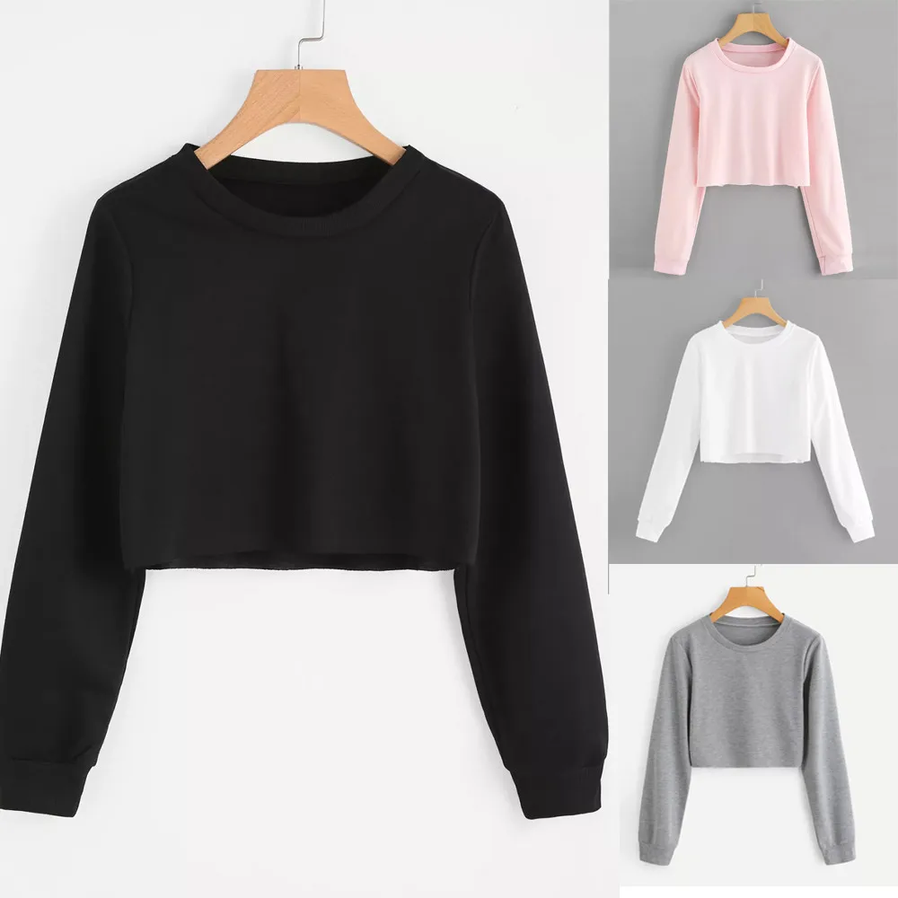 Fashion Women Sweatshirt Hoodies Solid Crop Hoodie Long Sleeve Jumper Hooded Pullover Coat Casual Sweatshirt Top Hot Sale
Fashion Women Sweatshirt Hoodies Solid Crop Hoodie Long Sleeve Jumper Hooded Pullover Coat Casual Sweatshirt Top Hot Sale