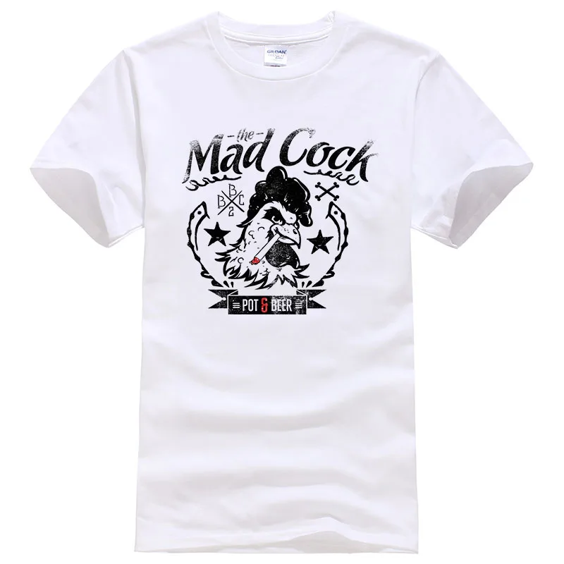 Летняя мода mad cock Мужская футболка хлопок T Женские рубашки топы с коротким