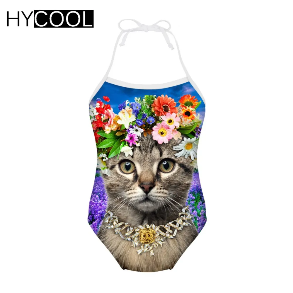 Детский цельный купальник HYCOOL, в полоску, с цветочным рисунком кошки, для девочек
Детский цельный купальник HYCOOL, в полоску, с цветочным рисунком кошки, для девочек