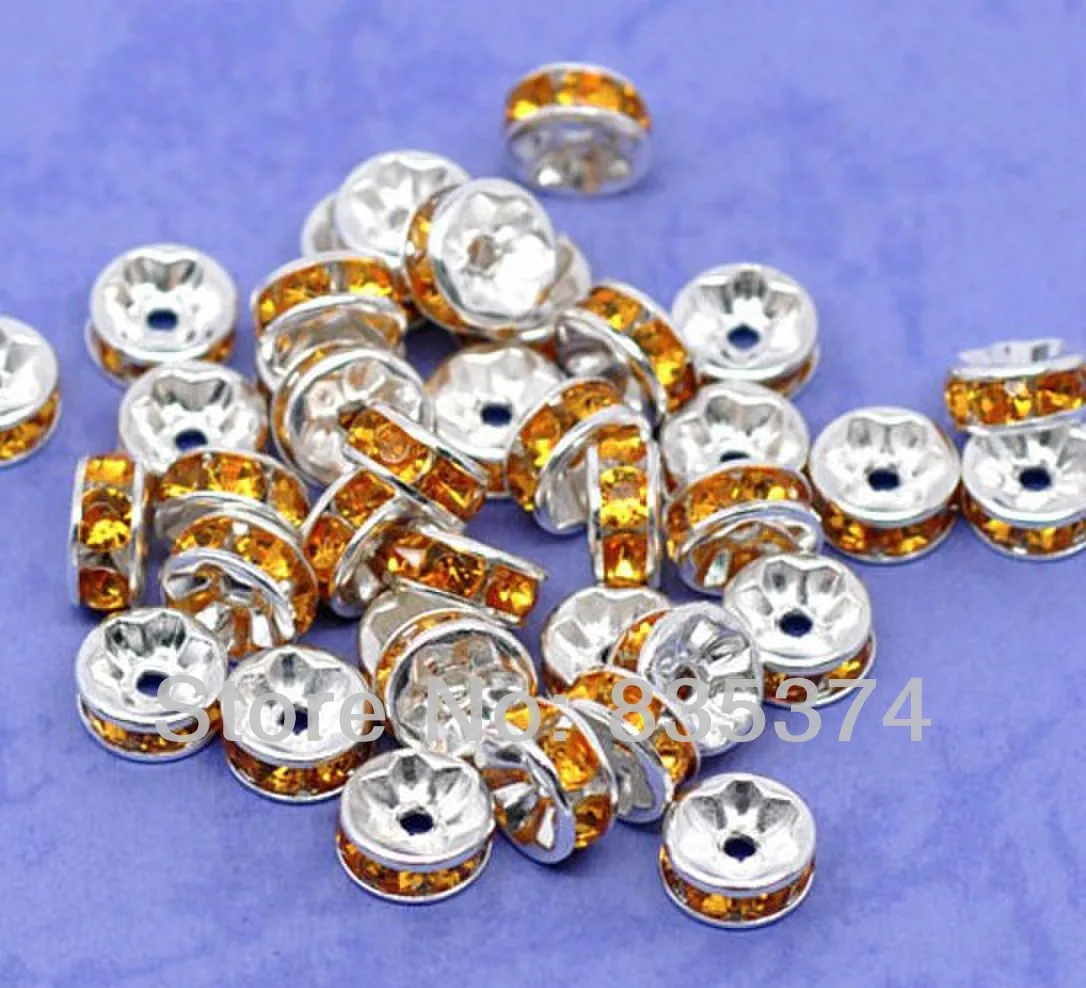 Free shipping!500 Pcs Silver Plated Flat Side Yellow Rhinestone Rondelle Spacers Beads 8mm
Free shipping!500 Pcs Silver Plated Flat Side Yellow Rhinestone Rondelle Spacers Beads 8mm