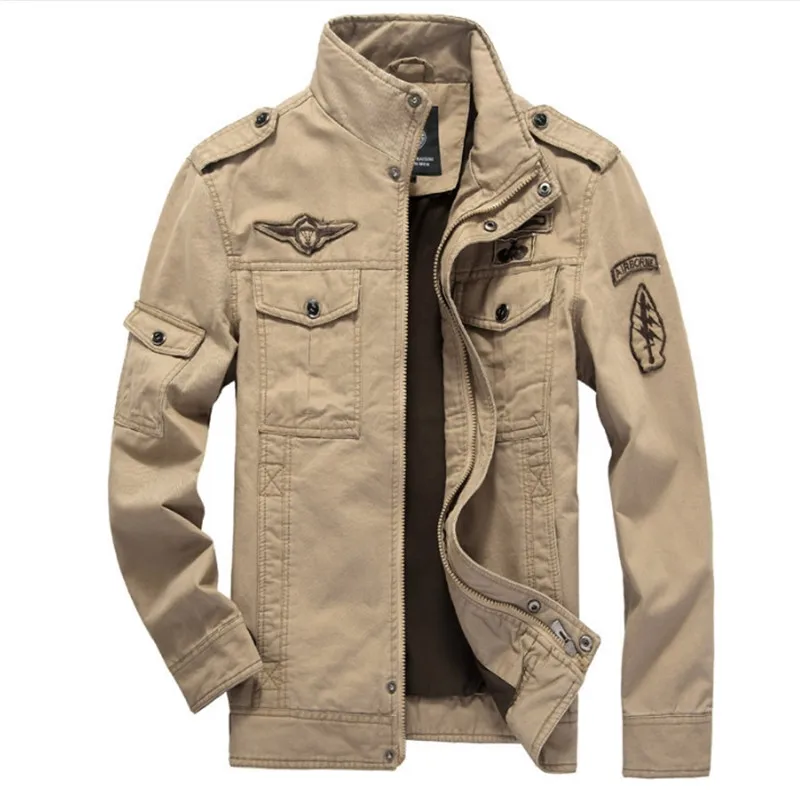 Весенне-осенний набор одежды для мальчиков хлопковая куртка в стиле милитари