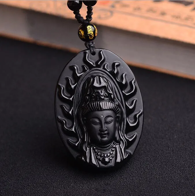 Drop Shipping Fine carving Obsidian carved Guan Yin black Obsidian pendant Obsidian jewelry
Drop Shipping Fine carving Obsidian carved Guan Yin black Obsidian pendant Obsidian jewelry
