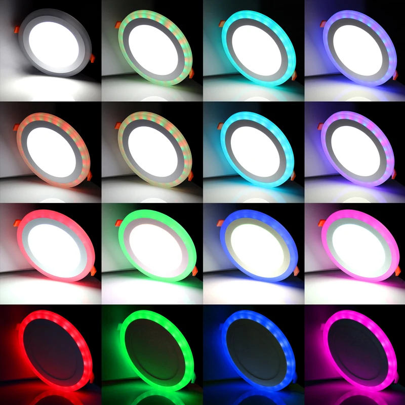 Ultra Slim 3W 6W 8W 12W Round Concealed Dual Color LED Panel Light Cool White RGB Lamp Acrylic Downlight AC 110 220V
Ultra Slim 3W 6W 8W 12W Round Concealed Dual Color LED Panel Light Cool White RGB Lamp Acrylic Downlight AC 110 220V