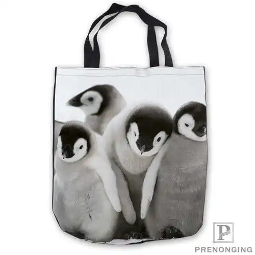 Custom Canvas Cute-Penguins-DesktopTote сумка для покупок через плечо Повседневная пляжная