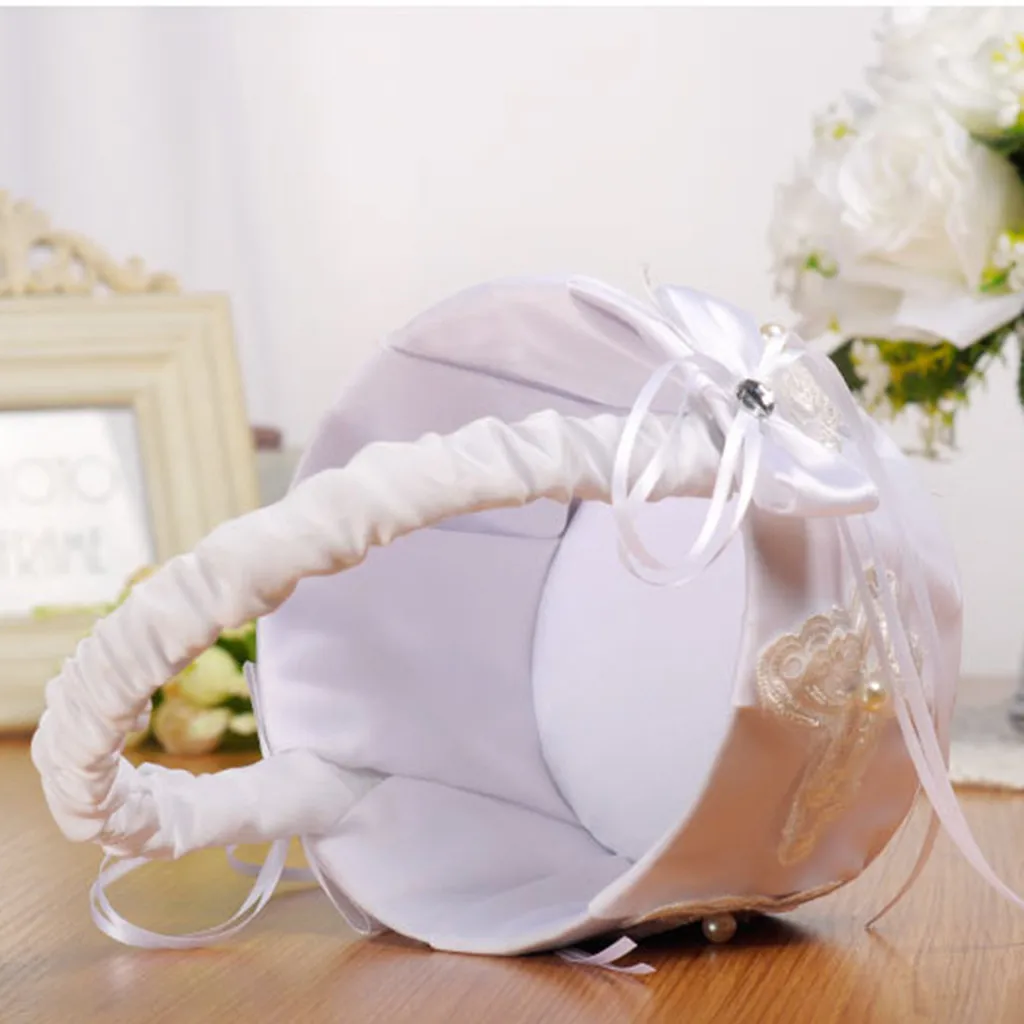 Wedding Basket For Flower Girls New Romantic Wedding Basket Decoration Bowknot Silk Cloth Ceremony Party Rose Flower Girl K524
Wedding Basket For Flower Girls New Romantic Wedding Basket Decoration Bowknot Silk Cloth Ceremony Party Rose Flower Girl K524