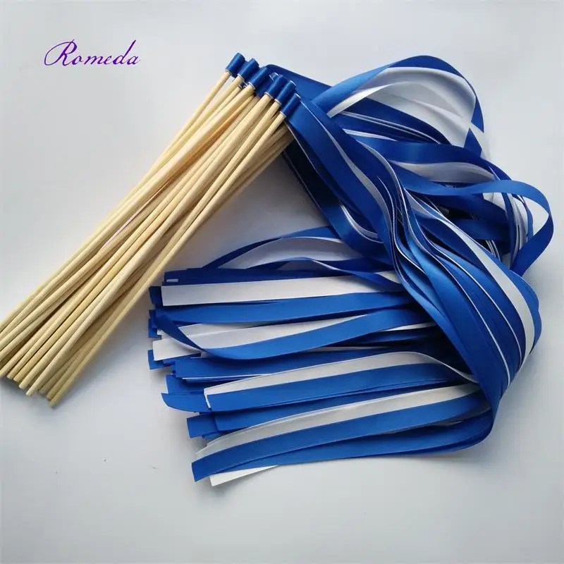 50pcs/lot Blue and White Wedding Ribbon Wands Sticks Fairy Stick Without Bell For Wedding Decoration
50pcs/lot Blue and White Wedding Ribbon Wands Sticks Fairy Stick Without Bell For Wedding Decoration