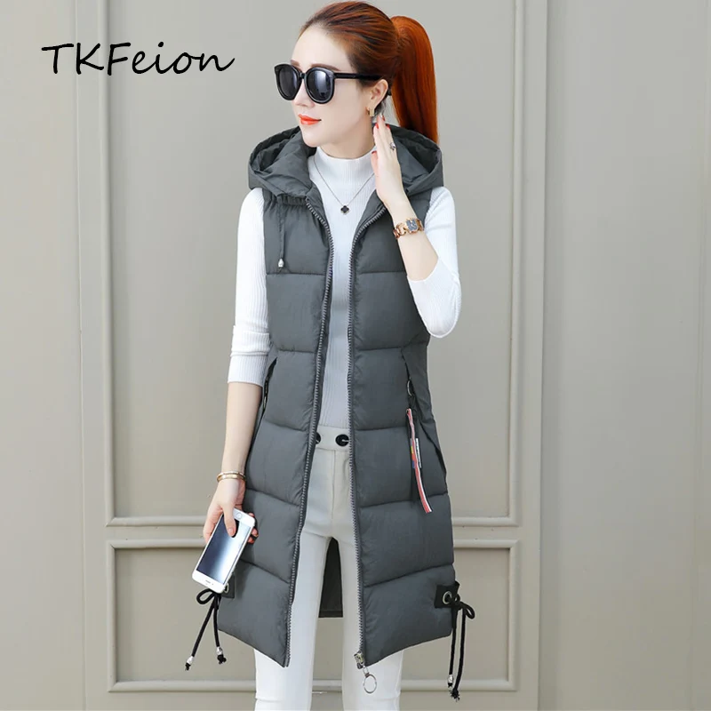 Women Cotton Down Vest Coats 2018 Spring Autumn Ladies Outerwear Sleeveless Cardigan Parka Fashion Long Style Female Slim Jacket
Women Cotton Down Vest Coats 2018 Spring Autumn Ladies Outerwear Sleeveless Cardigan Parka Fashion Long Style Female Slim Jacket