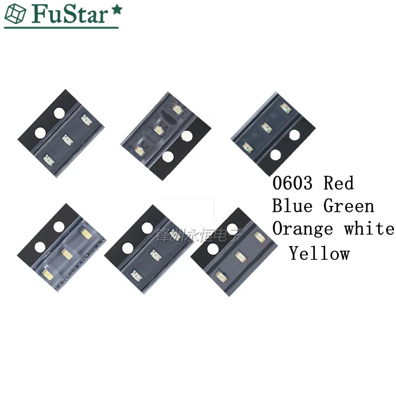 100pcs/lot 5 Colors 0603 SMD Led each 20pcs Super Bright Red/Green/Blue/Yellow/White Water Clear LED Light Diode
100pcs/lot 5 Colors 0603 SMD Led each 20pcs Super Bright Red/Green/Blue/Yellow/White Water Clear LED Light Diode