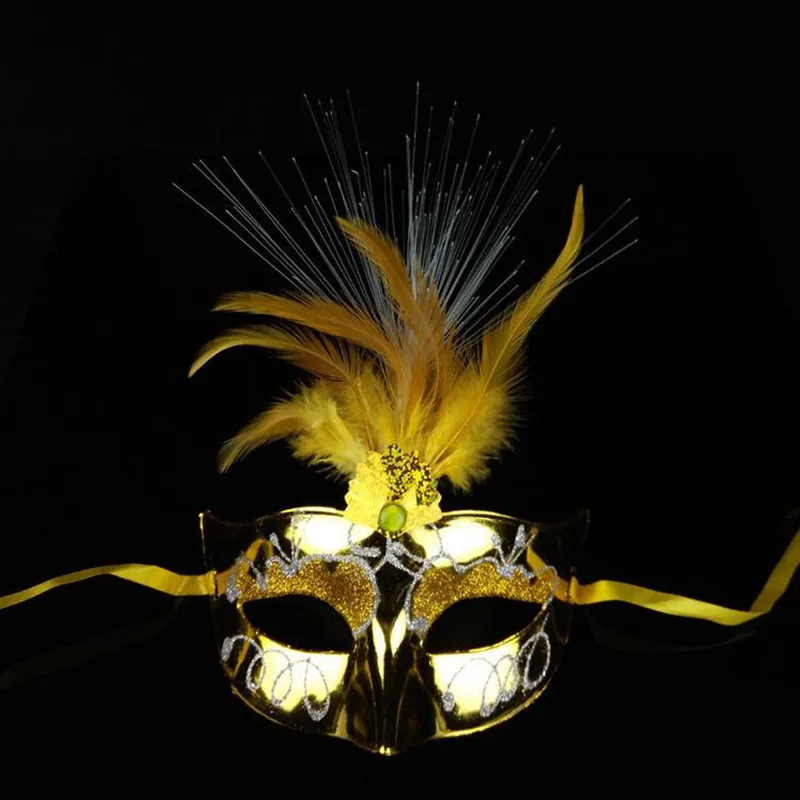 Women Lady Princess LED Flashing Feather Fiber Mask Dance Performance Show Glowing Masks Christmas Dress Party Supplies
Women Lady Princess LED Flashing Feather Fiber Mask Dance Performance Show Glowing Masks Christmas Dress Party Supplies