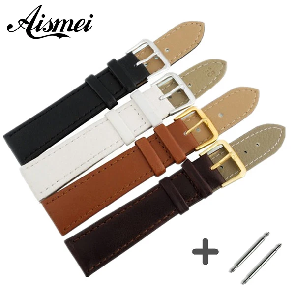 Watchbands Genuine Leather WatchBand Stainless Steel Buckle Clasp watch band leather strap 12,14, 16,18,20,22,24mm
Watchbands Genuine Leather WatchBand Stainless Steel Buckle Clasp watch band leather strap 12,14, 16,18,20,22,24mm