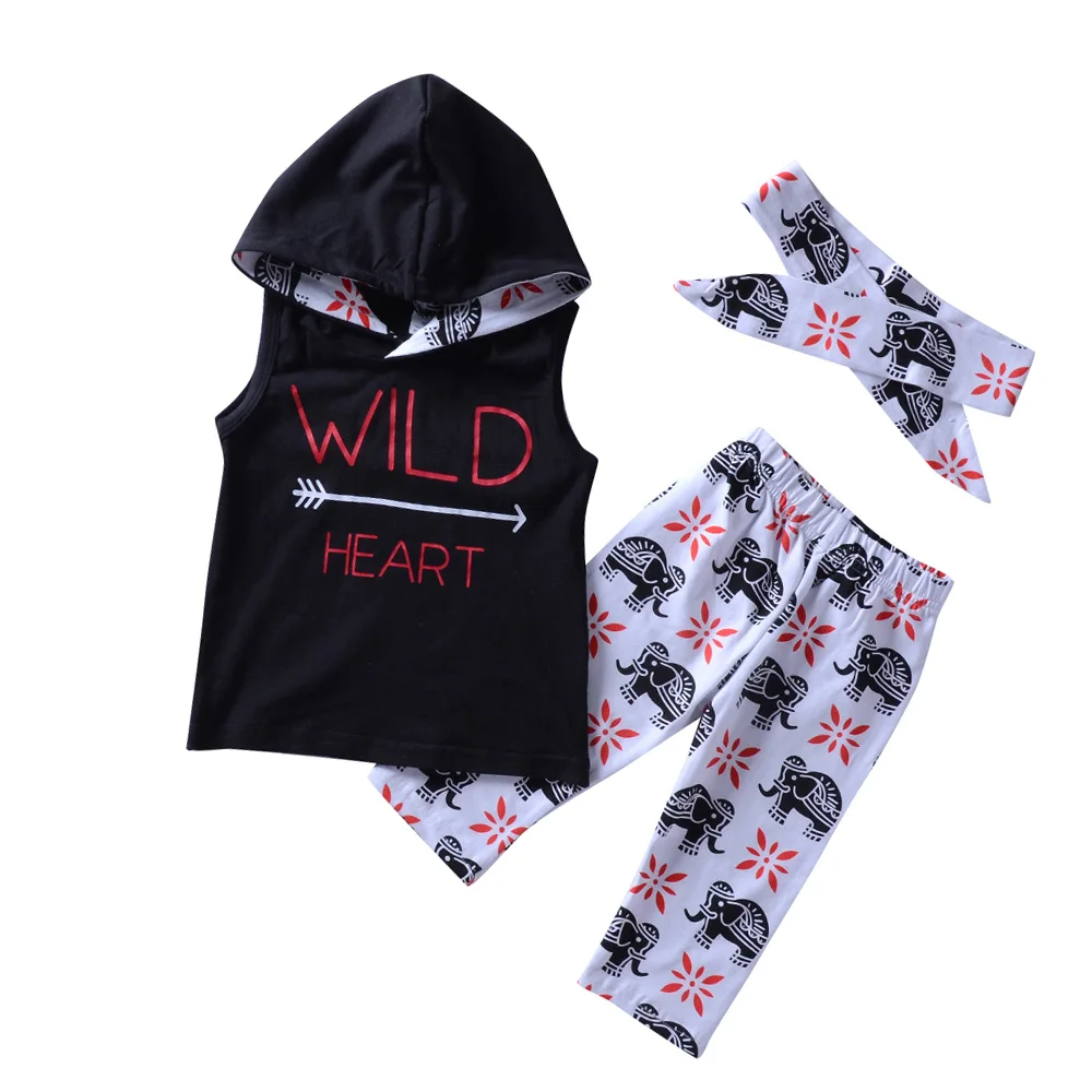 Baby Girls Clothes Suit Black Hoodies Wild Heart Romper+Cartoon Elephant Pants 2pcs Bebe Boys Clothing Sets
Baby Girls Clothes Suit Black Hoodies Wild Heart Romper+Cartoon Elephant Pants 2pcs Bebe Boys Clothing Sets