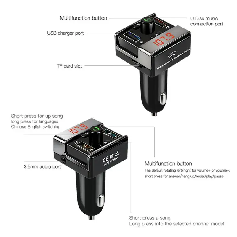 A7 Dual USB Car Charger 4 in 1 12V-24V 5A 2 Port USB Adapter Charging & Starting Systems Auto Replacement Parts
A7 Dual USB Car Charger 4 in 1 12V-24V 5A 2 Port USB Adapter Charging & Starting Systems Auto Replacement Parts