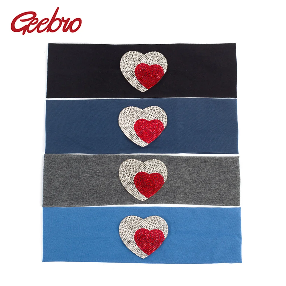 Geebro Women's Plain Stretch Headbands Fashion Double Heart Rhinestones Elastic Flat Headband For Girls Hair Band Turban Wrap
Geebro Women's Plain Stretch Headbands Fashion Double Heart Rhinestones Elastic Flat Headband For Girls Hair Band Turban Wrap
