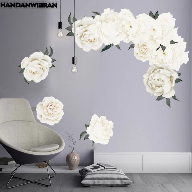 1PCS 3D Peony Rose Flowers Wall Stickers White Vintage Wallpaper For Bedroom Living Room Decals Mural Home Decor Kid Girls Gift
1PCS 3D Peony Rose Flowers Wall Stickers White Vintage Wallpaper For Bedroom Living Room Decals Mural Home Decor Kid Girls Gift