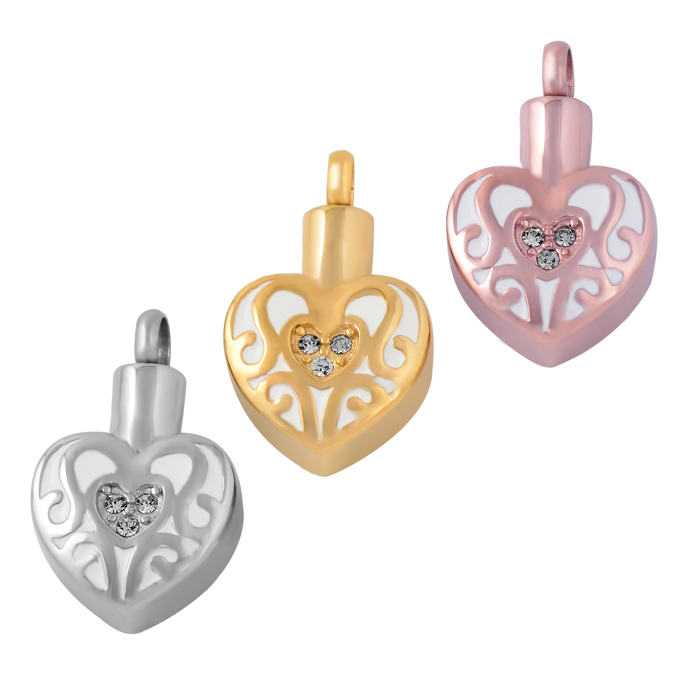 IJD9630 Stainless Steel Cremation Inlay Crystal Heart Ashes Urn Memorial Keepsake Pendant Necklace for Women Men Jewellery
IJD9630 Stainless Steel Cremation Inlay Crystal Heart Ashes Urn Memorial Keepsake Pendant Necklace for Women Men Jewellery