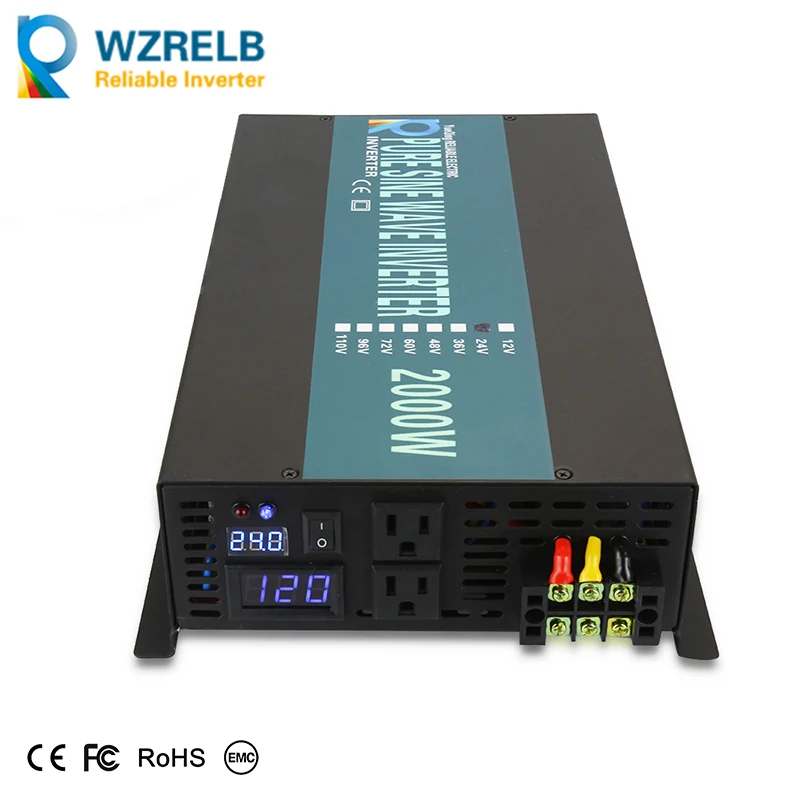 Reliable Peak 2000W Pure Sine Wave OFF Grid Inverter DC12V/24V to AC220V Power Inverter Converter Houseuse Solar System
Reliable Peak 2000W Pure Sine Wave OFF Grid Inverter DC12V/24V to AC220V Power Inverter Converter Houseuse Solar System