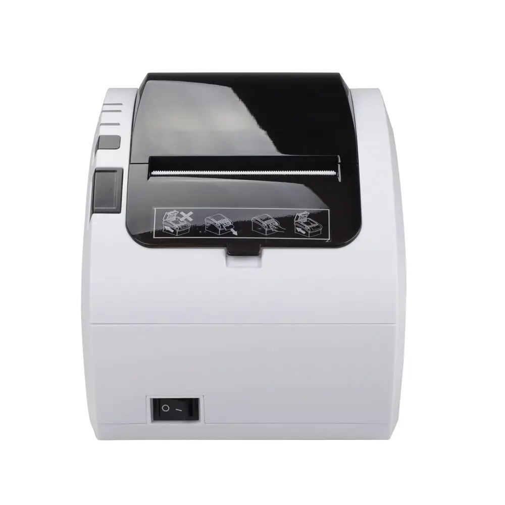 Модный принтер 80 мм Термальный чековый 1D/2D с Lan + USB RS232 POSEH80300 авто резцом|receipt