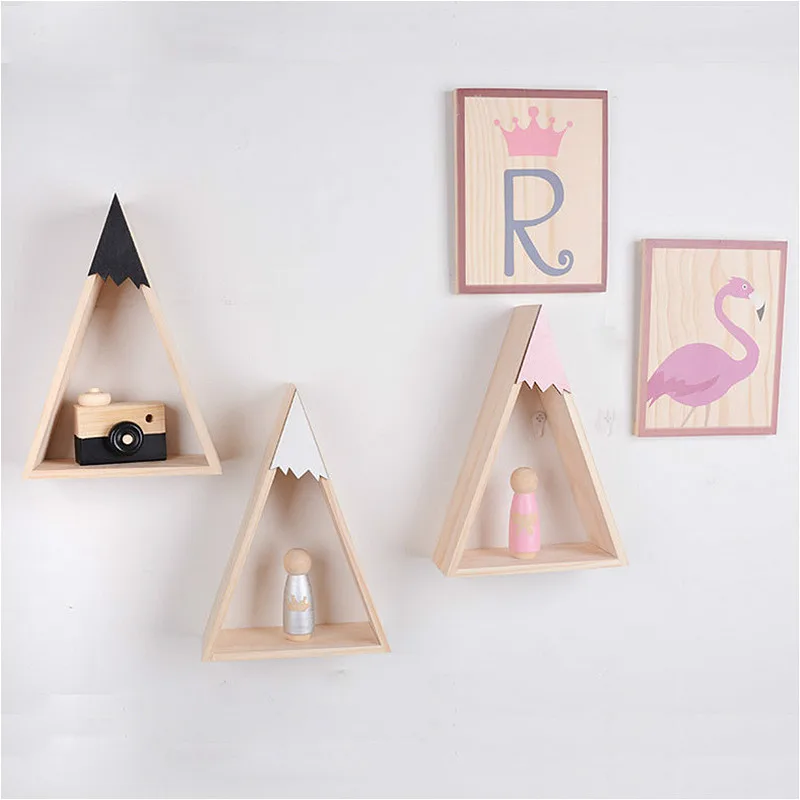 2Pcs/Set Hanging Wooden Shelf Creative Wall Mounted Triangle Diamond-Shaped Storage Holders Home Children House Decoration Racks
2Pcs/Set Hanging Wooden Shelf Creative Wall Mounted Triangle Diamond-Shaped Storage Holders Home Children House Decoration Racks