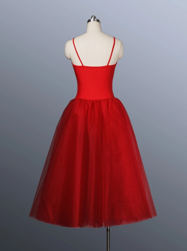 classic ballet long dress Professional peasant ballets Giselle Napoli la Fille Mal Gardee Henriette's Variation red | Тематическая