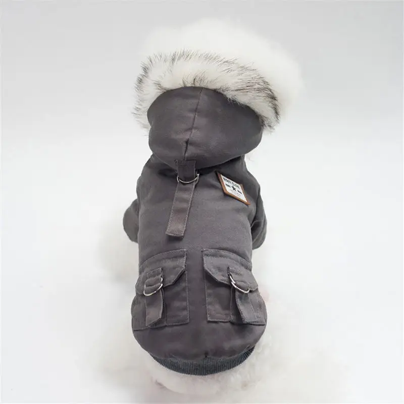 Одежда для собак Толстовка с капюшоном костюм зима теплый хлопок собака