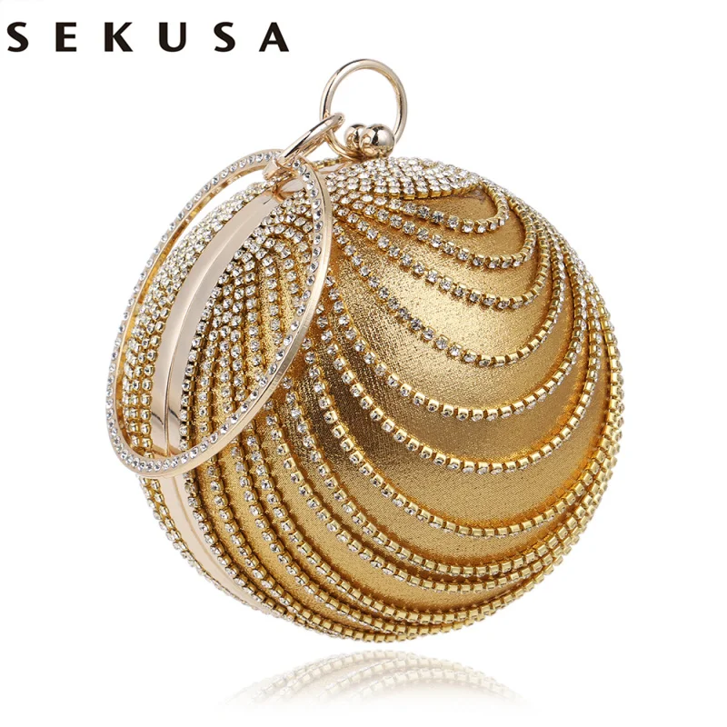 SEKUSA Circular Tassel Rhinestones Women Evening Bags With Handle Diamonds Metal Handbags For Wedding/Party/Dinner Evening Bags
SEKUSA Circular Tassel Rhinestones Women Evening Bags With Handle Diamonds Metal Handbags For Wedding/Party/Dinner Evening Bags
