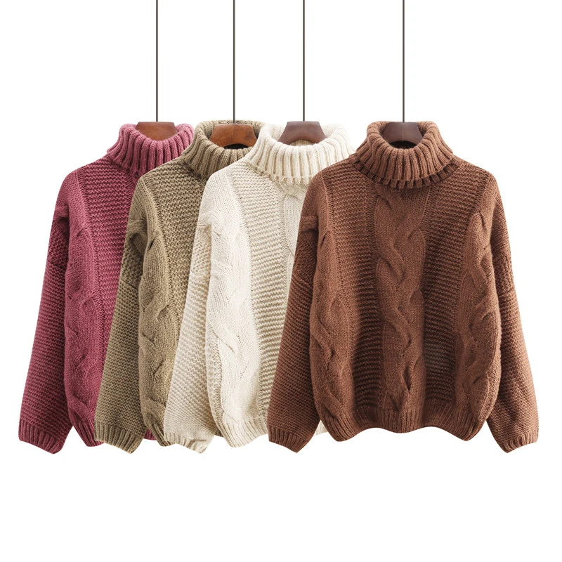 Autumn and winter new high-necked sweater women Korean hedging loose thick spring and autumn thick wool knit shirt
Autumn and winter new high-necked sweater women Korean hedging loose thick spring and autumn thick wool knit shirt