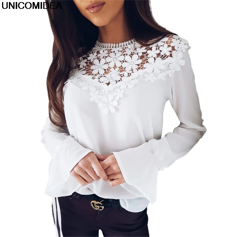 Blouse Women Chiffon Long Sleeve O Neck Patchwork Hollow Out Lace Blouses Summer Tops OL Office Style Women Shirts Blouses
Blouse Women Chiffon Long Sleeve O Neck Patchwork Hollow Out Lace Blouses Summer Tops OL Office Style Women Shirts Blouses