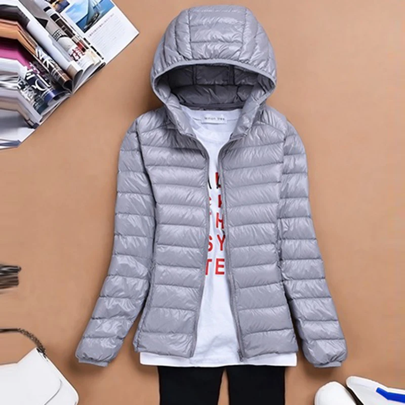 Ultra Light Down Coats 2018 Autumn Winter Female Short Hooded Casual Down Jackets 90% White Duck Down Jacket Outwear FP1214
Ultra Light Down Coats 2018 Autumn Winter Female Short Hooded Casual Down Jackets 90% White Duck Down Jacket Outwear FP1214