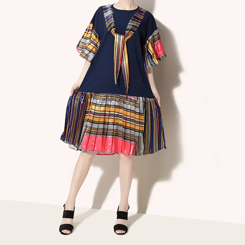 2019 Women's Fashion Vintage Loose Big High Quality Casual Dress Female elegant dress Flare Sleeve O-Neck dress elegant Short
2019 Women's Fashion Vintage Loose Big High Quality Casual Dress Female elegant dress Flare Sleeve O-Neck dress elegant Short
