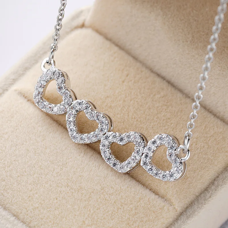 MHXFC Wholesale European Fashion Woman Female Party Wedding Gift Hearts Zircon Real 18KT Gold White Gold Pendant Necklace NL97
MHXFC Wholesale European Fashion Woman Female Party Wedding Gift Hearts Zircon Real 18KT Gold White Gold Pendant Necklace NL97